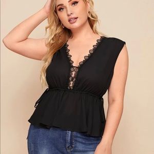 SHEIN plunging v-neck tank NWOT